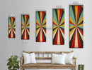Retro MCM Style Starburst, Trippy Decor, Grunge Decor, Distressed Wall Art