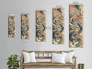 Mythical Japanese Dragon in Swirling Clouds – Skinny Art on Framed Canvas Print