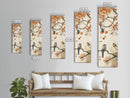Japanese Art Inspired by Tranquil Birds and Blossoms, Framed Canvas Print for Tall Skinny Art Lovers in Ukiyo-e Style