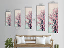 Delicate Cherry Blossom Tree In Full Bloom Against A Soft Gradient Background For Elegant Wall Art Framed Canvas Print