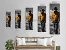 Mysterious Cowboy Silhouette Framed Canvas Print | Rustic Western Wall Art | Moody Art | Farmhouse Decor | Southwest Art | Gift Idea