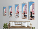 Bold Sunset Wagon Framed Canvas Print Southwest Wall Art Rustic Decor Farmhouse Art Vibrant Colorful Painting