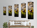 Scenic Prairie Wagon Art Framed Canvas Print, Rustic Decor, Farmhouse Art, Moody Art, Above Couch Art, Extra Wide Art