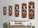 Bold Western Cowboy Framed Canvas Print rustic decor farmhouse art southwest wall art tall narrow art moody art extra wide art