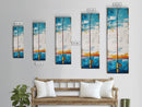 Fishing Rod Painting Canvas Print, Fly Fishing Art, Nautical Wall Art, Rustic Decor, Tall Narrow Art, Coastal Landscape Art, Above Couch Art, Fishing Wall Art, Nautical Decor, Farmhouse Art, Skinny Wall Art, Living Room Art, Gift Idea