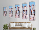Western Cowgirls Painting Canvas Print, Black Cowgirl Painting, Horse Wall Art, Coastal Cowgirl Wall Art, Farmhouse Art, Rustic Decor, Tall Skinny Art, Vertical Wall Art, Moody Art, Living Room Art, Gift Idea, Modern Wall Decor