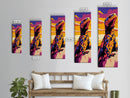 Colorful Lizard Pop Art Framed Canvas Print Whimsical Art Bright Colors Wall Art Southwest Wall Art Geometric Wall Art