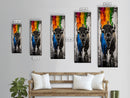 Colorful Bison Canvas Print Pink Orange Wall Art Southwest Wall Art Boho Art Tall Narrow Art Living Room Art Above Couch Art