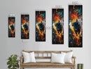 Abstract Bison Canvas Print Southwest Wall Art Rustic Decor Tall Narrow Art Living Room Art Vertical Wall Art Gift Idea Him