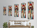 Rustic Saddle Painting Canvas Print Farmhouse Wall Art Moody Art Rustic Decor Southwest Wall Art Tall Narrow Art