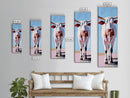 Realistic Longhorn Portrait Framed Canvas Print black cowgirl painting rustic wall art farmhouse decor western art bull and bear art