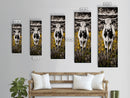 Moody Black and White Cow Canvas Print rustic wall art farmhouse decor southwest wall art bull and bear art wabi sabi wall art