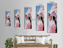 Pink Headdress Woman Canvas Print Wall Art Colorful Graffiti Wall Art Tall Narrow Art