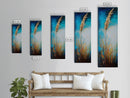 Golden Wheat Field Canvas Print Rustic Wall Art Vertical Landscape Painting Wabi Sabi Art Minimalist Art Tall Narrow Art