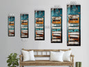 Weathered Wooden Door Rustic Decor Framed Canvas Print Wabi Sabi Art Farmhouse Art Long Narrow Wall Art Above Couch Art