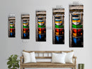 Vibrant Boat Dock Nautical Painting Framed Canvas Print | Seascape Painting | Coastal Decor | Nautical Wall Art | Ocean Art