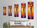 Bold Pop Art Key Painting Framed Canvas Print | Graffiti Wall Art | Blotter Art | Retro Wall Art | Colorful Modern Decor