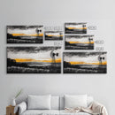 Windmill Sunset, windmill wall art, rustic decor, farmhouse art, landscape painting, extra wide art, framed canvas print, panoramic art