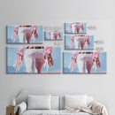 Pink Cowgirl, Western Art, Black Cowgirl Painting, Coastal Cowgirl Wall Art, Light Pink Wall Art, Canvas Print, Rustic Decor