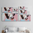 Horse Close Up, Vintage Horse Art, Rustic Wall Art, Southwest Wall Art, Extra Wide Art, Light Pink Wall Art, Framed Canvas Print, Living Room Art