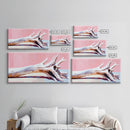 Driftwood, wabi sabi art, rustic decor, framed canvas print, minimalistic art, light pink wall art, extra wide art, boho art