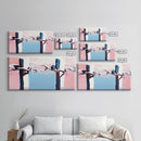 Barbed Wire Fence, rustic decor, pink abstract art, southwest wall art, minimalist art, boho art, framed canvas print