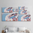 Snake Painting, Moody Art, Southwest Wall Art, Boho Art, Pink Abstract Art, Framed Canvas Print, Extra Wide Art, Zen Wall Art, Minimalist Art