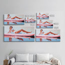Coastal Woman, coastal wall art, beach painting, pastel art, nautical decor, surf wall art, canvas print