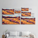 Fallen Arrow, rustic wall art, cowboy painting, southwest wall art, desert landscape, panoramic art, Framed Canvas Print, farmhouse decor, bold