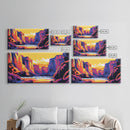 Yosemite Valley, mountain painting, landscape painting, rustic wall art, Joshua tree art, southwest wall art, framed canvas print