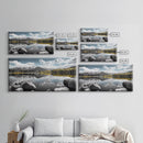 Majestic Lake Reflection Canvas Print Landscape Painting Mountain Painting Nature Wall Art Bedroom Art Extra Wide Panoramic Art