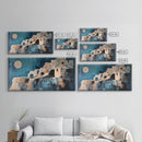Adobe House, Southwest Wall Art, Boho Art, Wabi Sabi Art, Rustic Decor, Extra Wide Art, Bright Home Decor, Framed Canvas Print