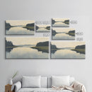Marsh, Landscape Painting, Minimalist Art, Wabi Sabi Art, Moody Art, Guest Room Art, Above Bed Wall Art, Framed Canvas Print, Extra Wide Art