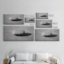 Zen rock, minimalist art, wabi sabi art, Japanese decor, meditation wall art, extra wide art, horizontal wall art, framed canvas print
