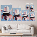 Western Hat, Moody Art, Rustic Wall Art, Farmhouse Art, Canvas Print, Above Bed Wall Art, Southwest Wall Art, Gift Idea For Him