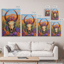 Western Carriage Art, Bold Color Painting, Southwest Wall Art, Framed Canvas Print, Rustic Decor, Moody Art, Extra Wide Art, Farmhouse Aesthetic, Gift Idea