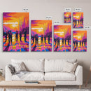 Cowboy Western Art, Chicano Art, Bold Color Painting, Framed Canvas Print, Southwest Aesthetic, Boho Decor, Extra Wide Art, Gift Idea