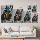 Colorful Cowboy, Graffiti Wall Art, Chicano Art, Modern Western Art, Moody Art, Rustic Decor, Urban Art, Canvas Print, Gift Idea