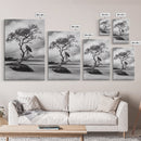 Bald eagle, nature wall art, moody art, wildlife photography, tree art, black and white art, above bed wall art, framed canvas print