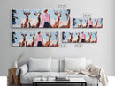 Elk Herd Painting, Mountain Landscape, Rustic Art, Southwest Wall Art, Hunting Lodge Art, Extra Wide Art, Framed Canvas Print