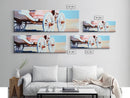 Western Carriage, vintage horse art, rustic wall art, extra wide art, above couch art, cowboy painting, framed canvas print