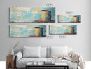 Rustic Tin, wabi sabi art, rustic wall art, teal wall art, farmhouse art, kitchen decor, Framed Canvas Print, above sofa art