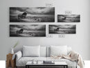 Covered Wagon, coastal cowgirl wall art, rustic decor, farmhouse art, long narrow wall art, framed canvas print, extra wide art