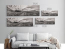 Abandoned cabin, western landscape, rustic wall art, panoramic art, extra wide art, southwest wall art, framed canvas print, farmhouse decor