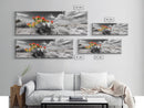 Cactus Blooms, Desert Art, Southwest Wall Art, Botanical Prints, Wildflower Painting, Extra Wide Art, Framed Canvas Print