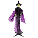 7.2 ft Halloween Standing Witch with Lighted Eyes and Automatic Arm Movement by LJGDeals