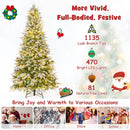 6/7.5/9 FT Pre-Lit Artificial Christmas Tree with 765/1135/1871 Tips and 280/470/690 Warm-White LED Lights by DirectDeals