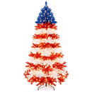 7.5 Feet Artificial Christmas Tree with Warm White LED Lights by LJGDeals