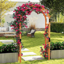 7.7 Feet Garden Arch Wooden Arbor for Climbing Plants by LJGDeals