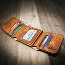 Badge Trifold Wallet by Bull Sheath Leather